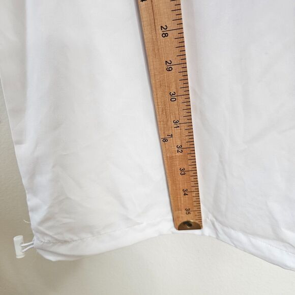 White Drawstring Wide Leg Utility Pants Cinch Ankle Baggy Medium - Picture 5 of 7